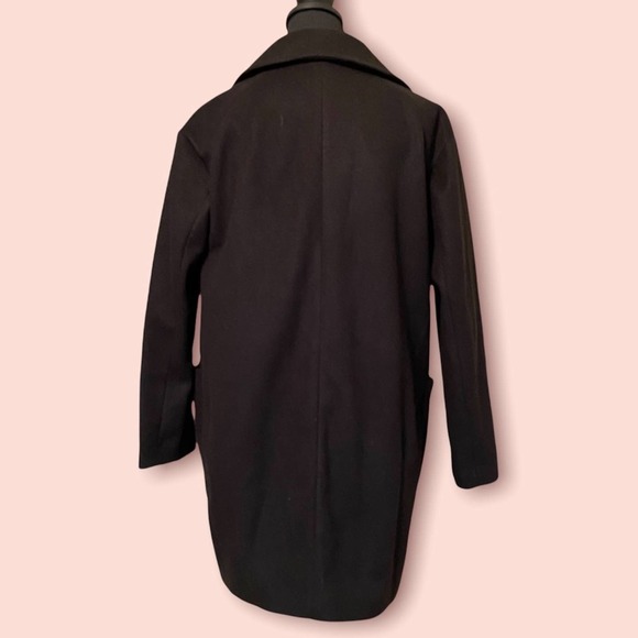 TOPSHOP COAT BLACK PETITE SIZE 6 - Picture 5 of 5